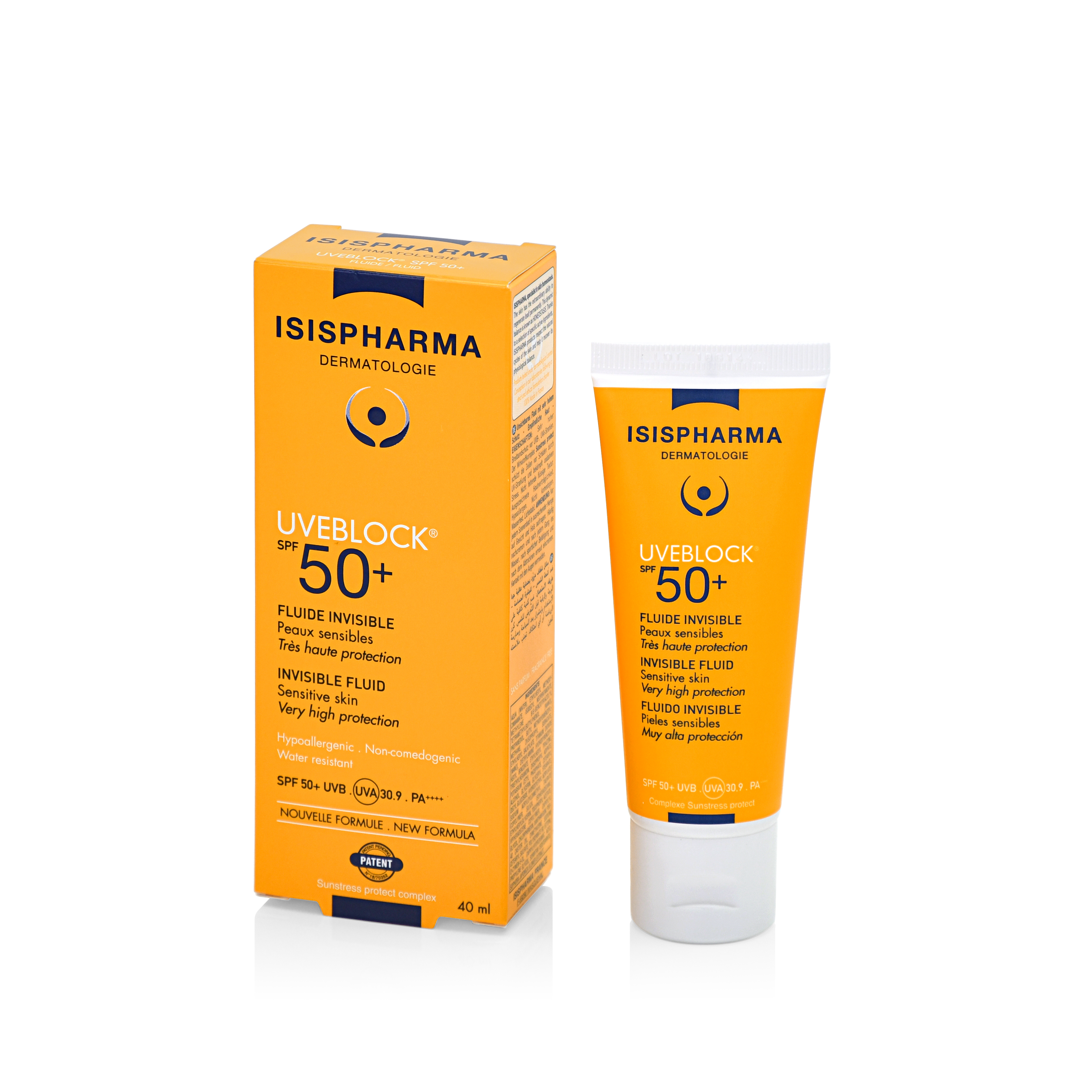 UVEBLOCK FLUIDE INVISIBLE SPF 50+ Солнцезащитный флюид для нормальной и сухой кожи 40 мл