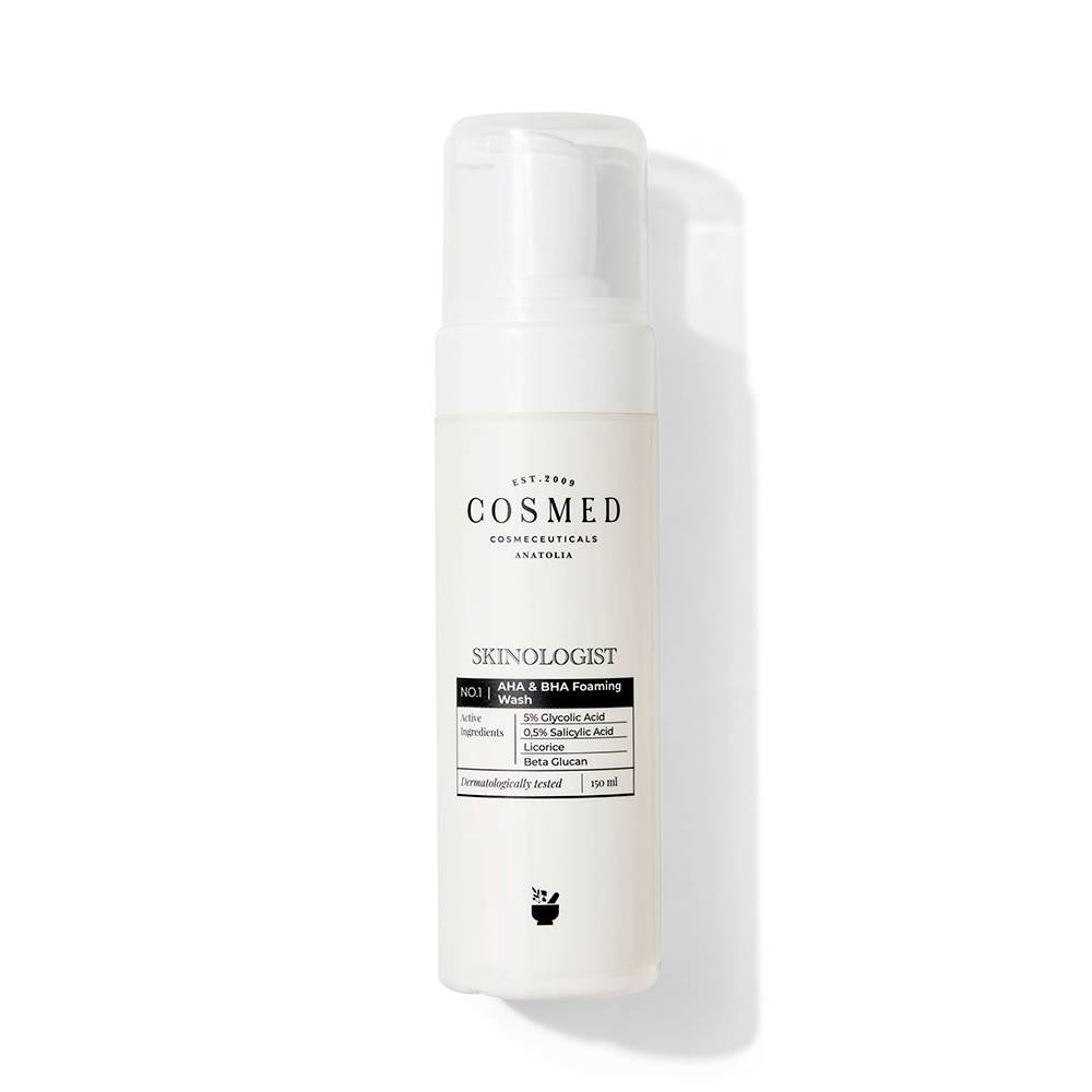 COSMED Skinologist AHA & BHA Foarming Wash Пенка очищающая с АНА и ВНА-кислотами 150 мл
