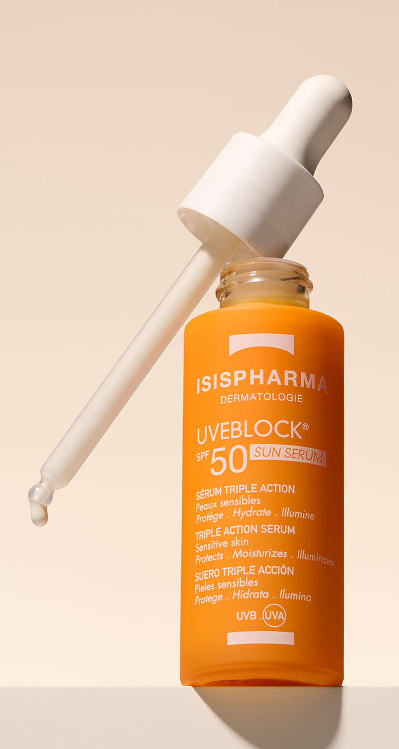 UVEBLOCK Sun Serum SPF 50 Сыворотка солнцезащитная увлажняющая с эффектом сияния 28 мл